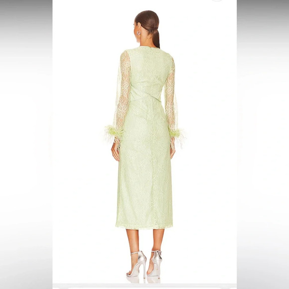 NWT Alice McCall Vivienne Midi Dress Lettuce Green Size 2 - Picture 5 of 8